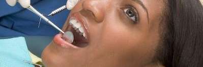 Lady undergoing dental examination at Royal Oak Family Dentistry